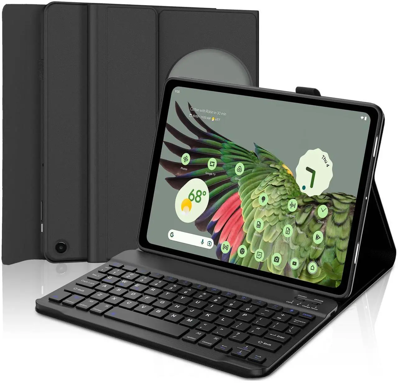 Main image of Case with Keyboard for Google Pixel Tablet 11 inch 2023 Release, Rechargeable Magnetic Detachable Bluetooth Keyboard, Slim & Light, Smart Folio Cover with Pen Holder for Pixel Tablet, Auto Sleep/Wake