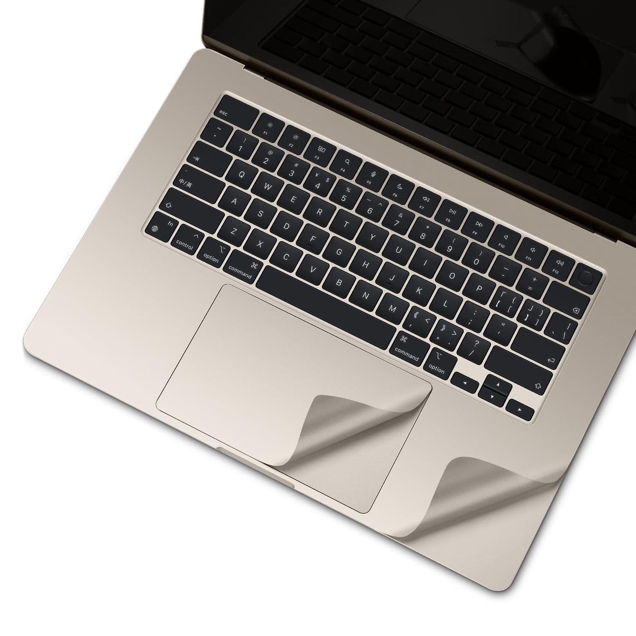 Alt view image 4 of 5 - 4 in 1 Ultra Thin 3M Vinyl Full Size Laptop Skins Decals Palm Rest Skin Sticker for 2025+ MacBook Air 13.6 Inch M4(Model: A3240) and 2022+ MacBook Air 13.6" M2 M3(Model: A2681/A3113) -Starlight