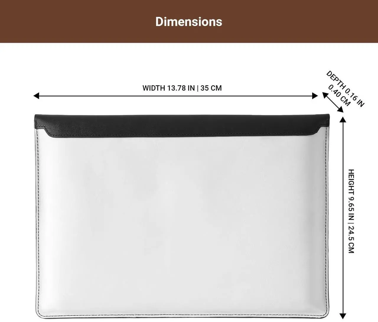 Alt view image 3 of 5 - BEVEL & AWL Dual Harmony 100% Leather Sleeve for Pro 14 Inch (M1, M1 Pro, M2, M2 Pro & M3) 2021-2024, Premium Handcrafted Air Sleeve, Laptop Sleeve 13 Inch & 14 Inch Case