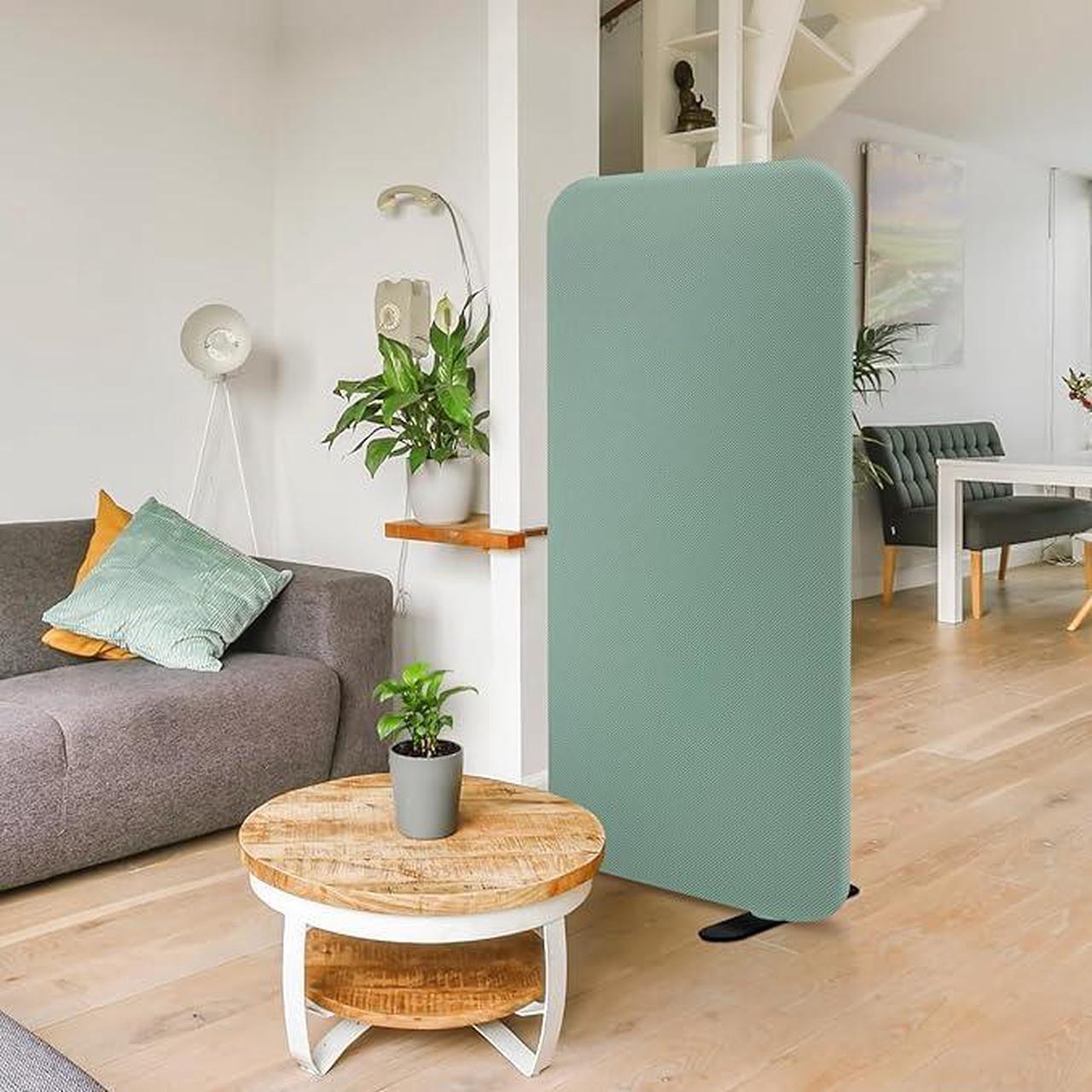 Main image of DECOLAB Standing Room Divider, Space Privacy Partition Wall Panel for Studio Apartment, Office, Home, Classroom, Scratch Resistance, 29"x65", Aqua