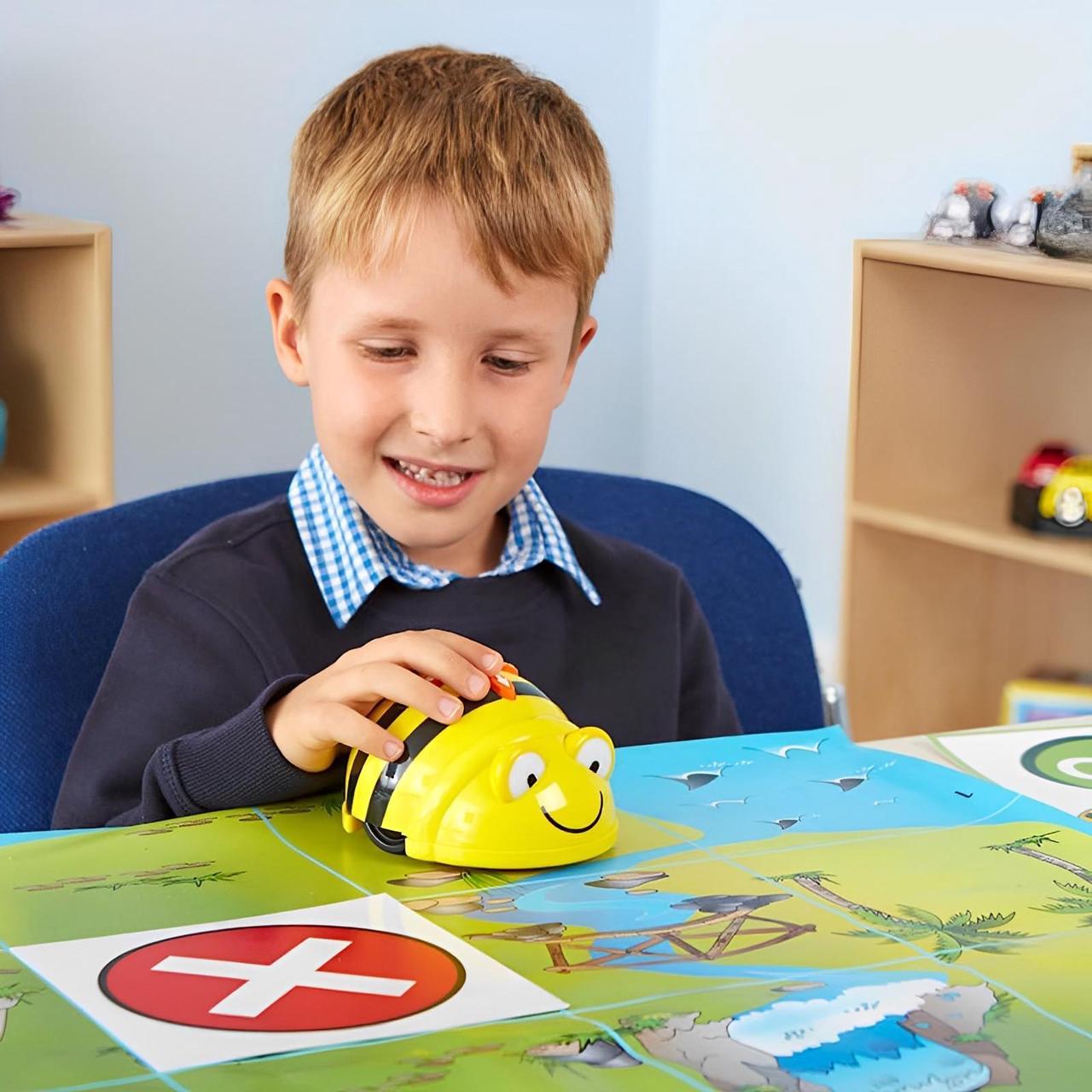 Alt view image 5 of 7 - TTS Bee-Bot Programmable Floor Robot for Kids  Interactive STEM Learning Toy - See & Say Version - Rechargeable Coding & Learning Robotics