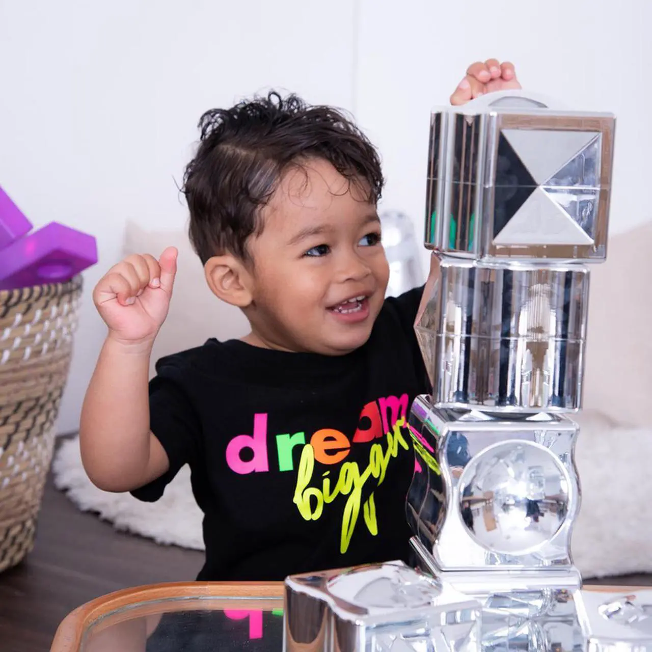 Alt view image 4 of 5 - TTS Metallic Distorting Cubes Set - 12 Pieces | Creative Geometric Blocks for Kids & Adults | Stress Relief, Brain Teaser, STEM Toy