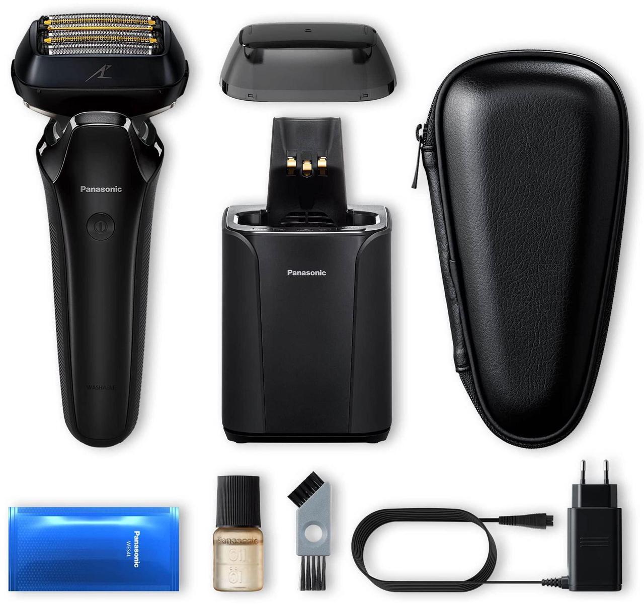 Alt view image 7 of 7 - Panasonic Electric Razor for Men, Electric Shaver, ARC6 Six-Blade Electric Razor with Premium Automatic Cleaning and Charging Station, ES-LS9A-K (Black)