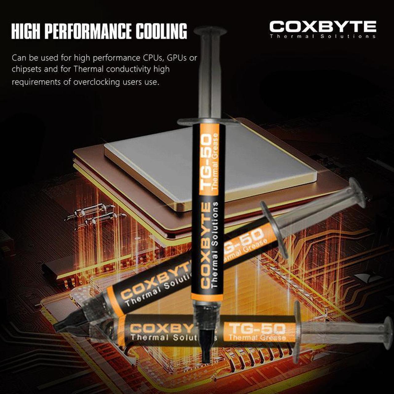 Alt view image 3 of 7 - Coxbyte TG-50 thermal paste, 18.2W/mK ultra-high thermal conductivity suitable for CPU/server/GPU thermal conductivity, non corrosive,2g