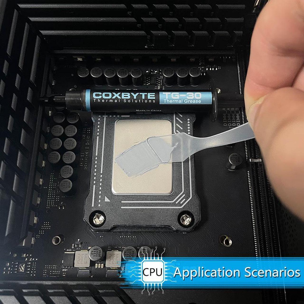 Alt view image 2 of 7 - Coxbyte TG-30 thermal paste, 17.5W/mK ultra-high thermal conductivity suitable for CPU/server/GPU thermal conductivity, non corrosive,2g