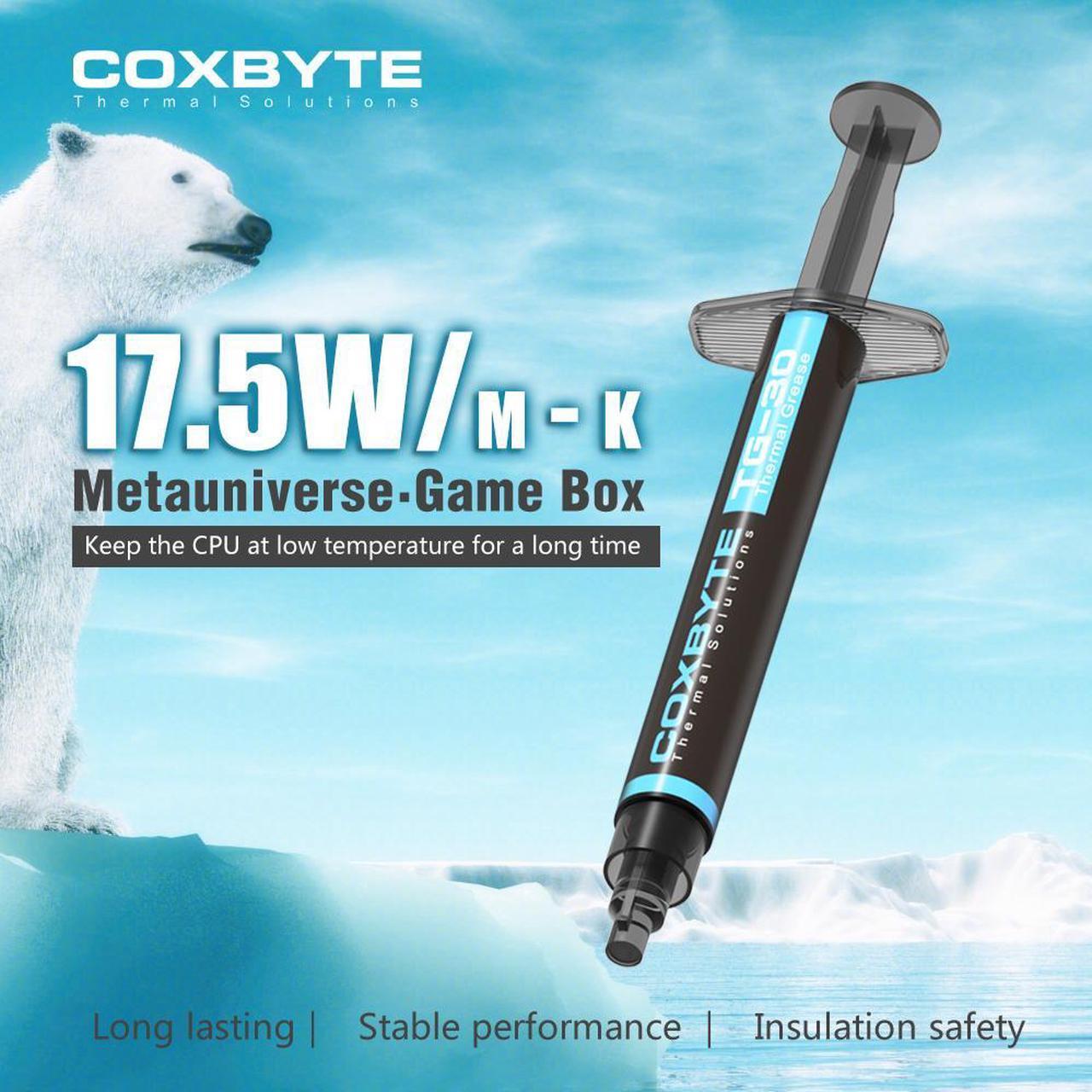 Alt view image 6 of 7 - Coxbyte TG-30 thermal paste, 17.5W/mK ultra-high thermal conductivity suitable for CPU/server/GPU thermal conductivity, non corrosive,2g