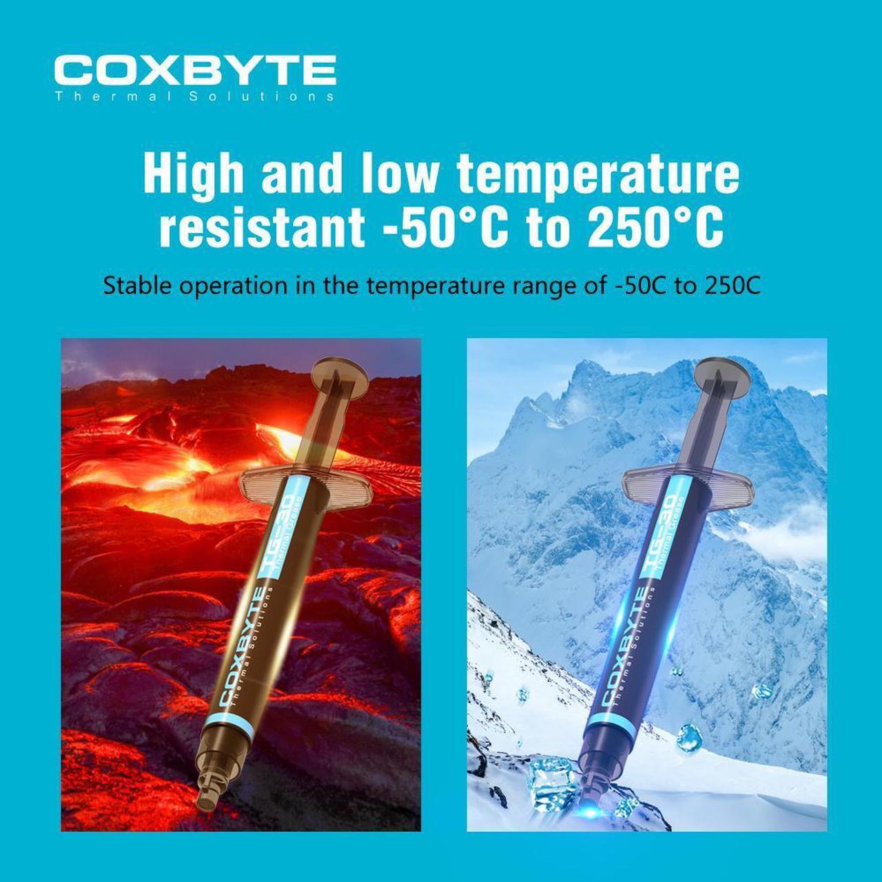 Alt view image 6 of 7 - Coxbyte TG-30 thermal paste, 17.5W/mK ultra-high thermal conductivity suitable for CPU/server/GPU thermal conductivity, non corrosive,4g