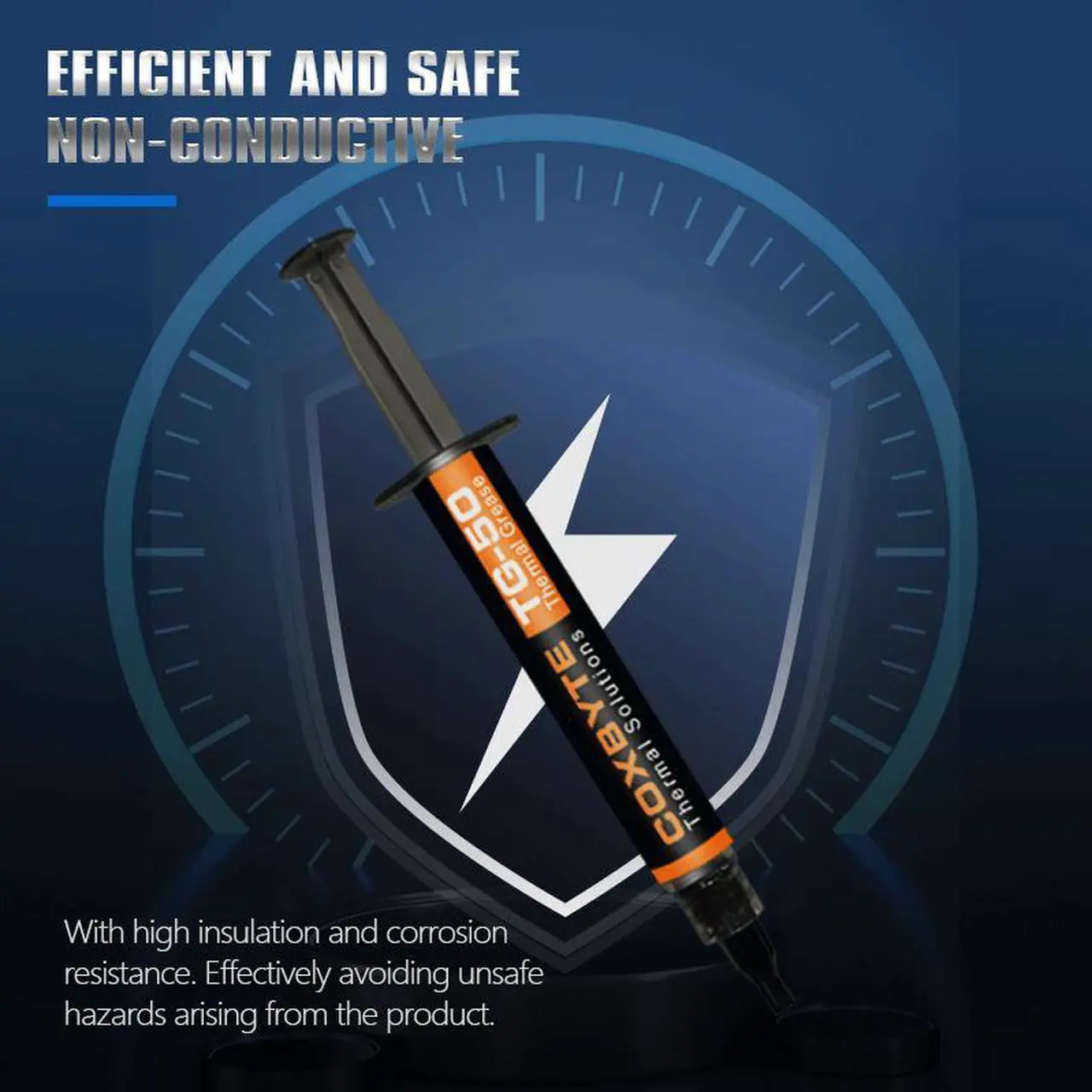 Alt view image 4 of 7 - Coxbyte TG-50 thermal paste, 18.2W/mK ultra-high thermal conductivity suitable for CPU/server/GPU thermal conductivity, non corrosive,4g