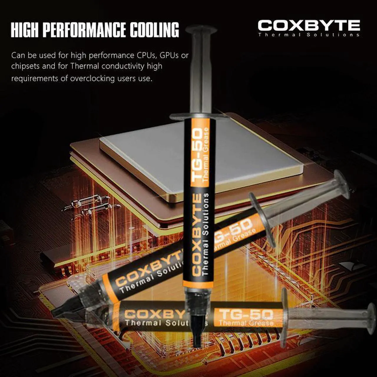Alt view image 3 of 7 - Coxbyte TG-50 thermal paste, 18.2W/mK ultra-high thermal conductivity suitable for CPU/server/GPU thermal conductivity, non corrosive,4g