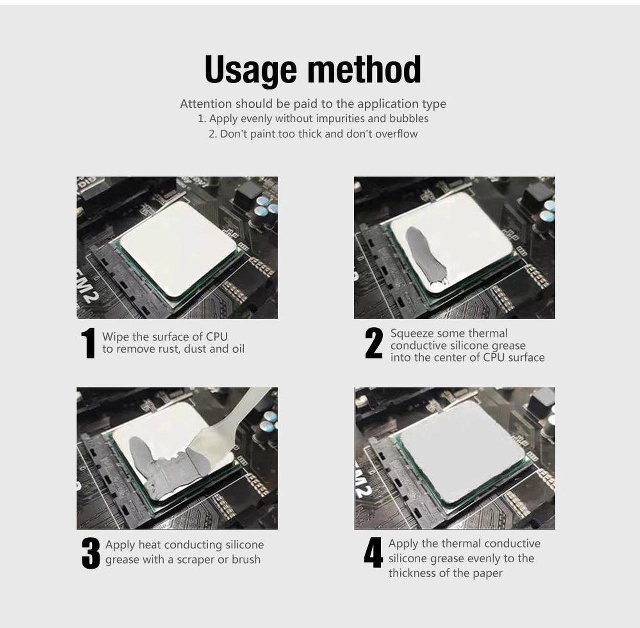 Alt view image 6 of 7 - Coxbyte TG-30 thermal paste with ultra-high thermal conductivity of 13.8W/mK, Premium Performance Thermal Paste for all processors, Canned 20g