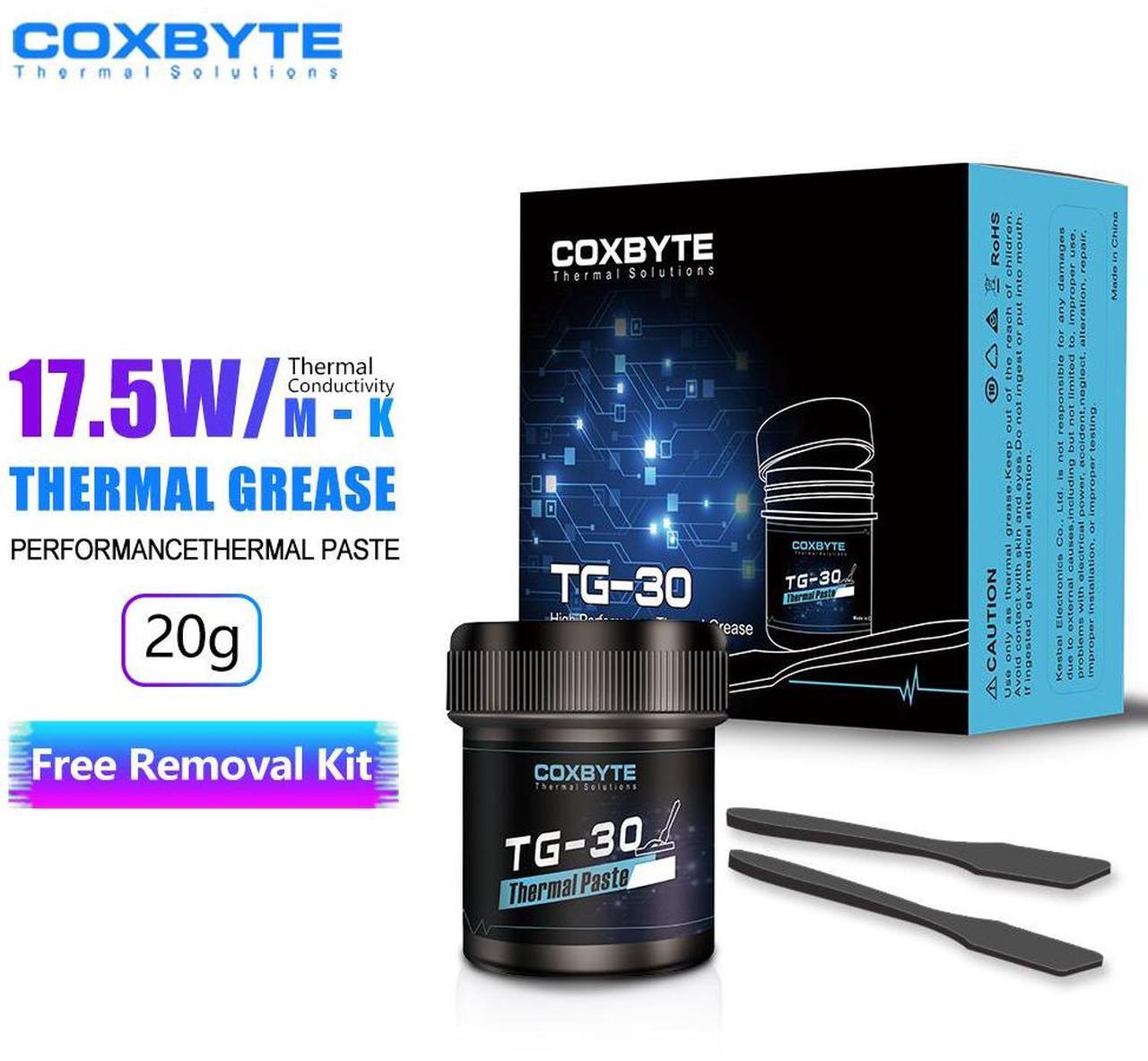 Main image of Coxbyte TG-30 thermal paste with ultra-high thermal conductivity of 13.8W/mK, Premium Performance Thermal Paste for all processors, Canned 20g