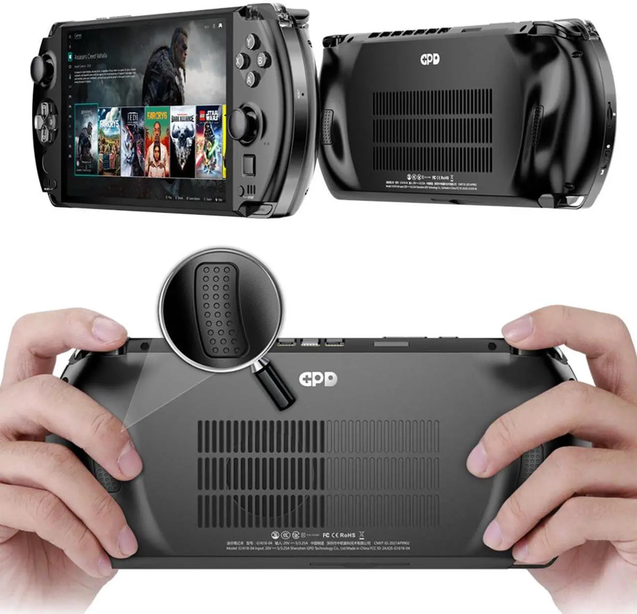 Alt view image 4 of 7 - Win 4 2025 Handheld Gaming PC with AMD Ryzen 9 HX 370 CPU | AMD Radeon 890M GPU,6"1920 × 1080 Touchscreen OcuLink eGPU Support, Windows 11 Pro, Portable Gaming Laptop [ 64GB LPDDR5XRAM + 2TB SSD]