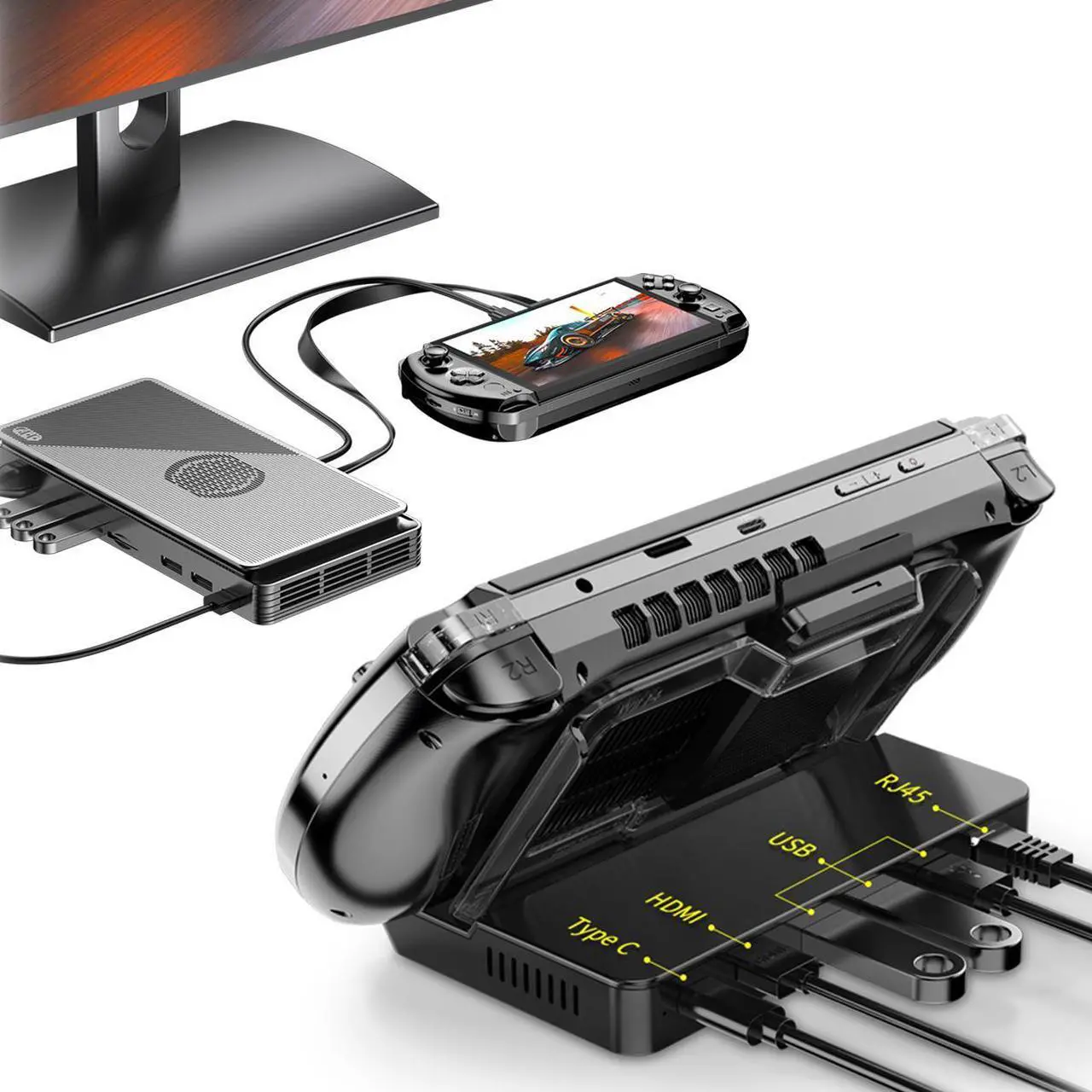 Alt view image 6 of 7 - Win 4 2025 Handheld Gaming PC with AMD Ryzen 9 HX 370 CPU | AMD Radeon 890M GPU,6"1920 × 1080 Touchscreen OcuLink eGPU Support, Windows 11 Pro, Portable Gaming Laptop [ 64GB LPDDR5XRAM + 2TB SSD]