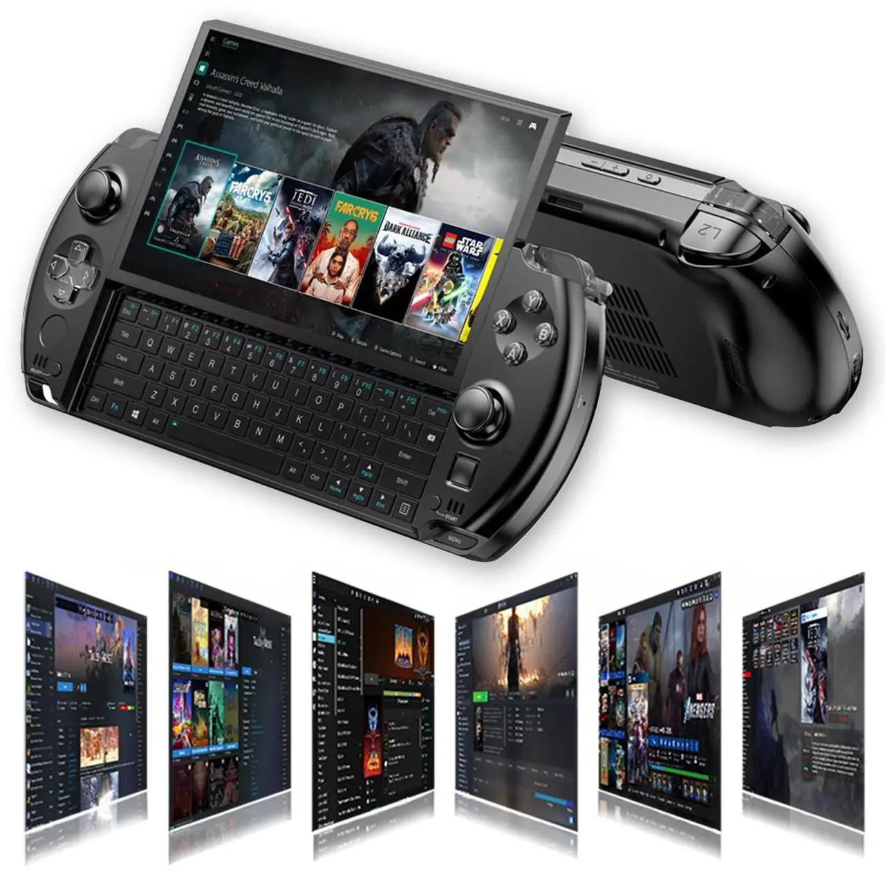 Alt view image 7 of 7 - Win 4 2025 Handheld Gaming PC with AMD Ryzen 9 HX 370 CPU | AMD Radeon 890M GPU,6"1920 × 1080 Touchscreen OcuLink eGPU Support, Windows 11 Pro, Portable Gaming Laptop [ 64GB LPDDR5XRAM + 2TB SSD]