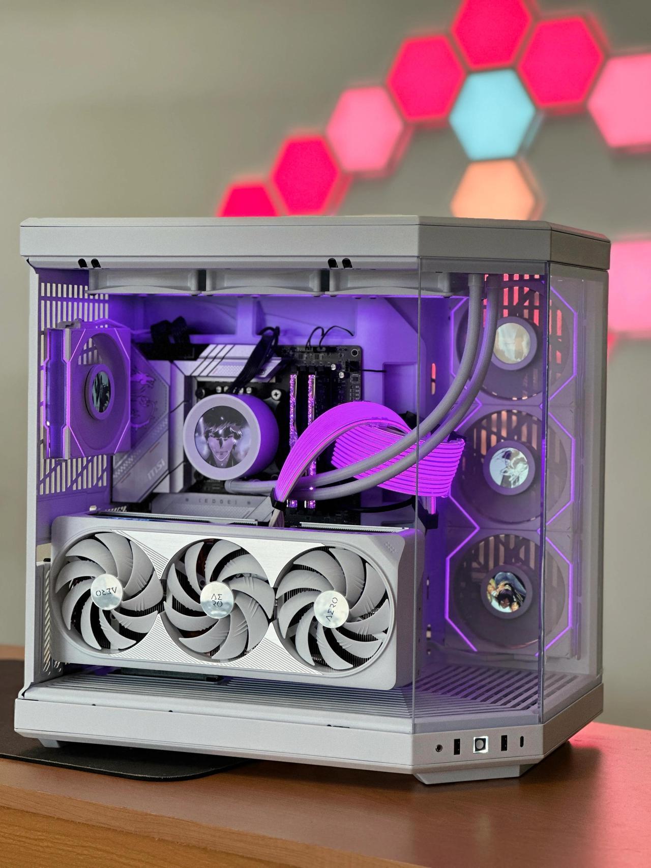 Alt view image 2 of 5 - Polar Bear Hall of Tech Gaming PC Ultra 9 285K 3.7 GHz(5.7 GHz Turbo), NVIDIA RTX 5090 32GB, 4TB Gen4 NVMe SSD, 64GB DDR5 RAM 6000 RGB, 360mm ARGB AIO , Wi-Fi, Win 11