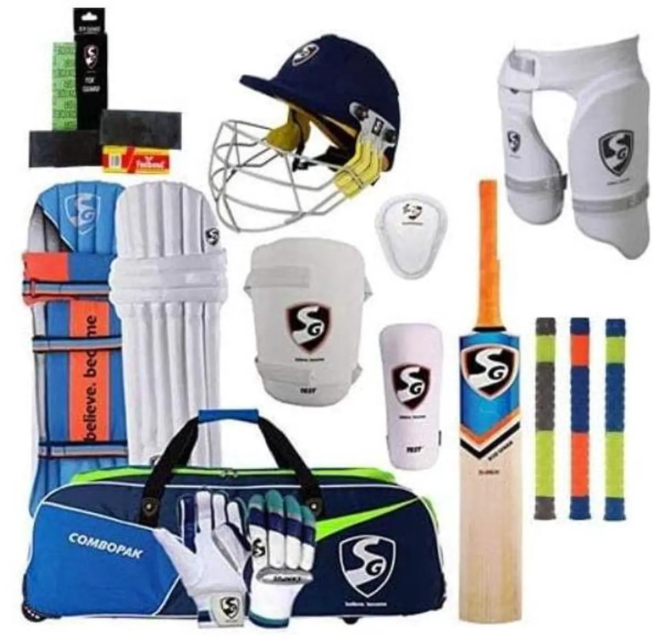 Main image of SG Best Sports 100% Original Brand Cricket Complete Set with Accessories in Full Size (Ideal for Senior Players) Cricket Full Kit