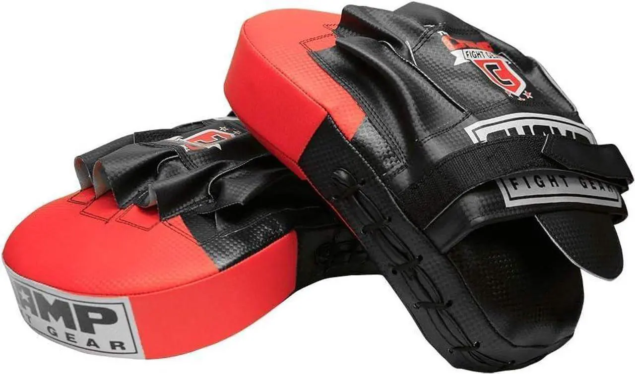 Alt view image 3 of 3 - Amber Fight Gear Curved Target Punching Mitts for MMA, Kickboxing, Muay Thai  Enhanced Wrist Support, Half-Ball Palm Grip, Lightweight, Durable ToughTek Material, Sweat-Resistant