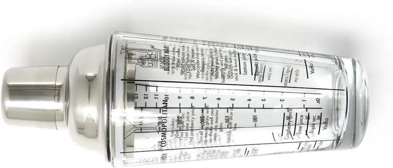 Alt view image 2 of 6 - LIVEVIE Premium Glass Bottom Cocktail Shaker with Stainless Steel Top - Professional Quality, Built-in Recipes, Perfect Size, Unique Gift, Hand Wash Jigger