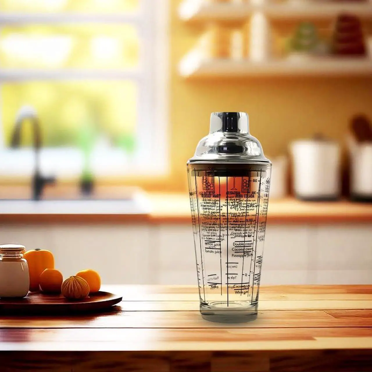 Alt view image 4 of 6 - LIVEVIE Premium Glass Bottom Cocktail Shaker with Stainless Steel Top - Professional Quality, Built-in Recipes, Perfect Size, Unique Gift, Hand Wash Jigger