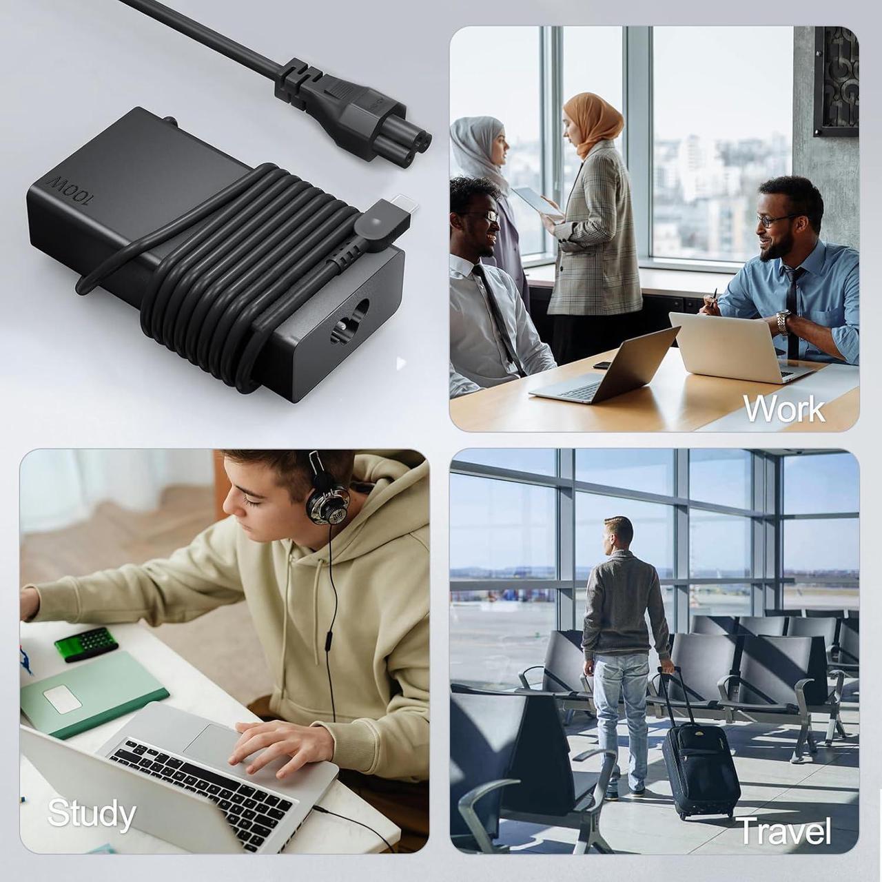 Alt view image 6 of 6 - Energizewiz 100W USB C Charger for Lenovo Yoga 9 9i 7 7i ThinkBook 15 16 Yoga Slim 7 Pro ldeapad 5 Pro16 ADL100YLC3A ADL100YDC3A SA11D52396 GX21J75543 5A11J62105 ThinkBook Yoga IdeaPad Type C