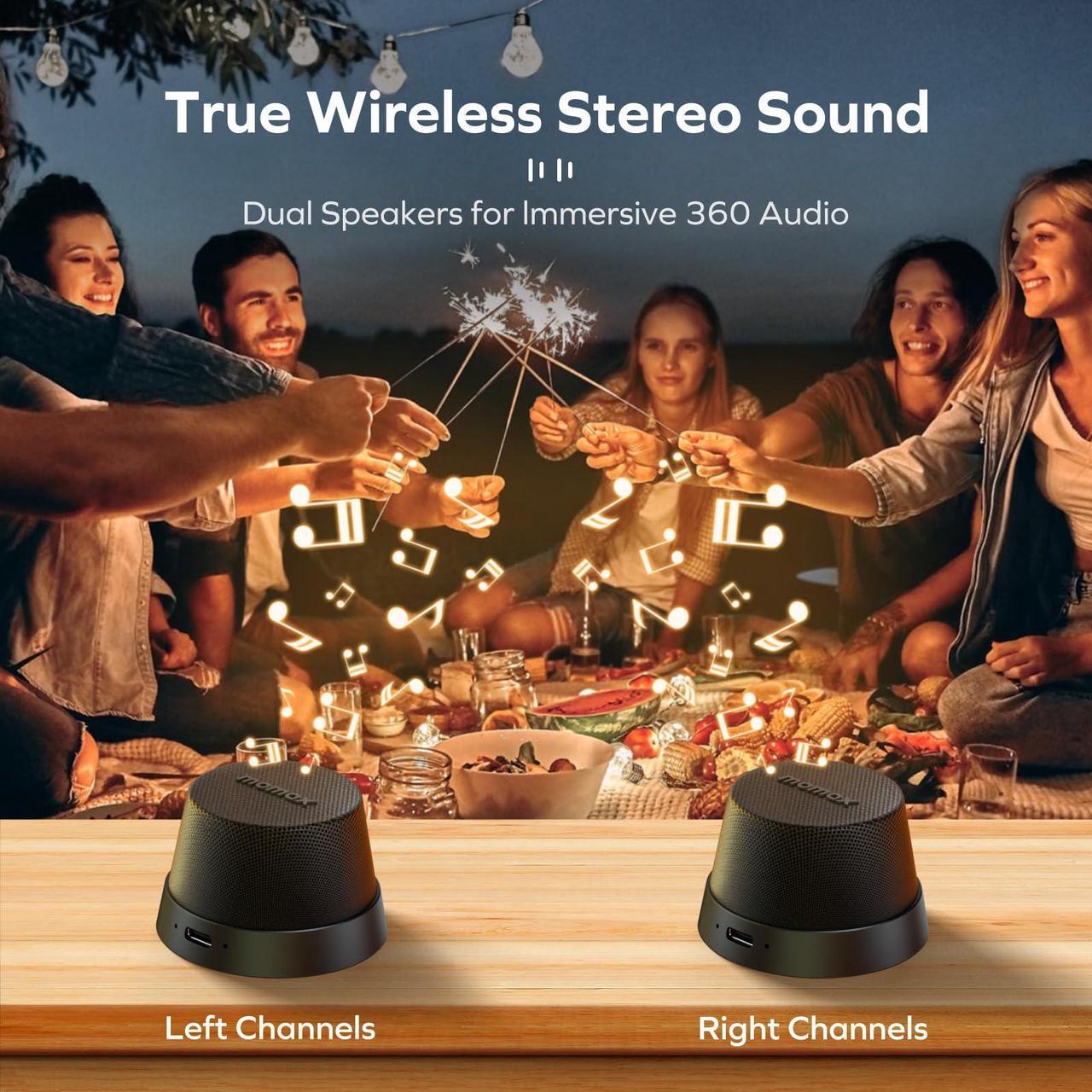 Alt view image 3 of 6 - MOMAX Magnetic Phone Stand Wirelwss Speaker - Portable Mini Wireless Speaker Cellphone Holder with Premium Metallic Finish, Strong Magnet for iPhone/Travel/Home/Office/Car