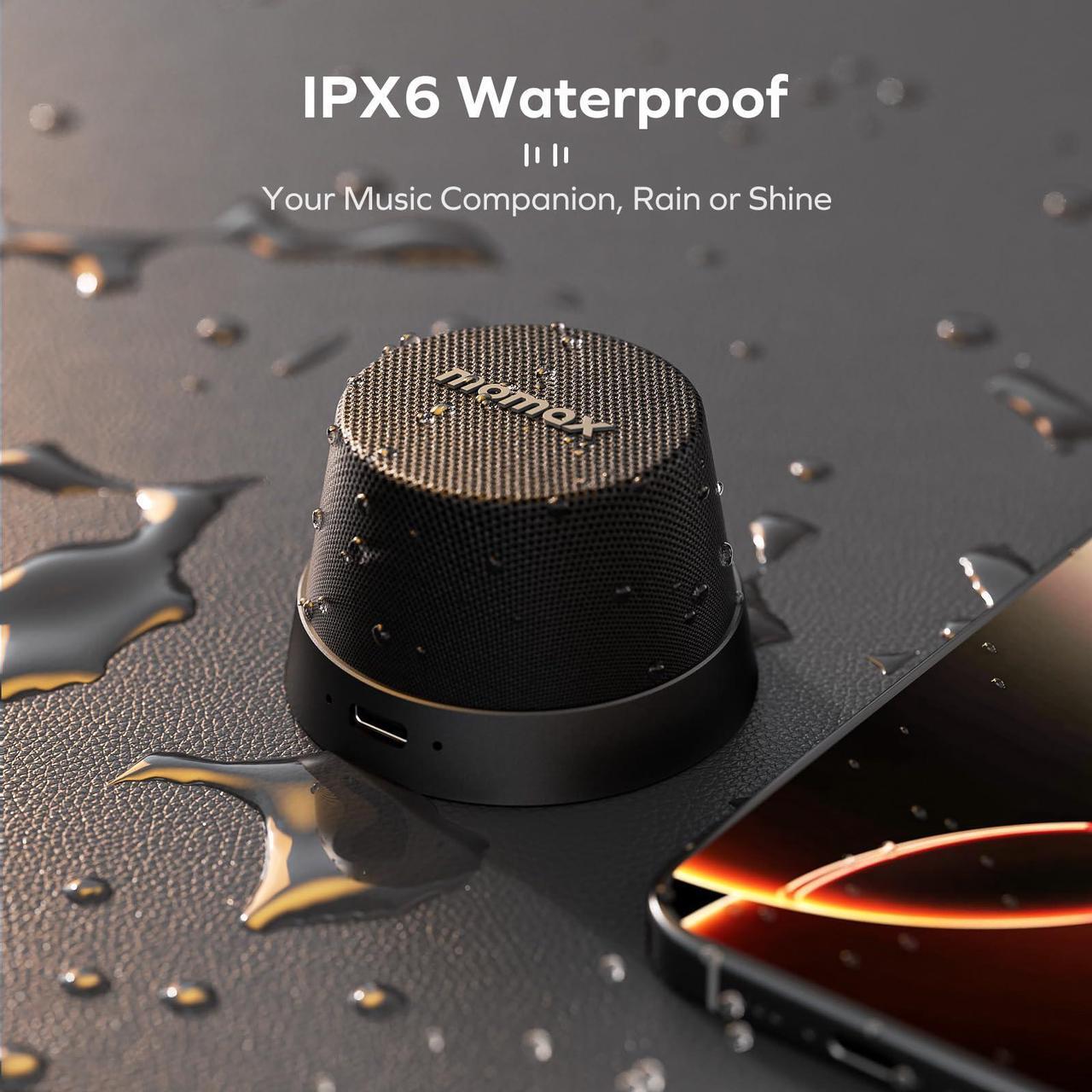 Alt view image 5 of 6 - MOMAX Magnetic Phone Stand Wirelwss Speaker - Portable Mini Wireless Speaker Cellphone Holder with Premium Metallic Finish, Strong Magnet for iPhone/Travel/Home/Office/Car