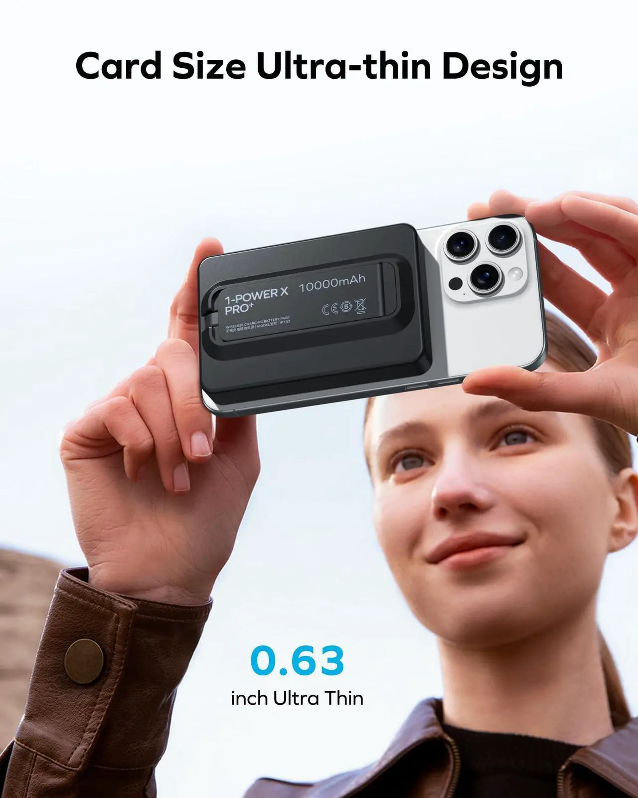 Alt view image 5 of 6 - MOMAX Magnetic Power Bank, 10000mAh Wireless Portable Charger, Wired 20W Fast Charging Battery Pack, Compatible with Magsafe, iPhone 15/14/13/12 Series, Built-inUSB C Charging Cable and Stand Included