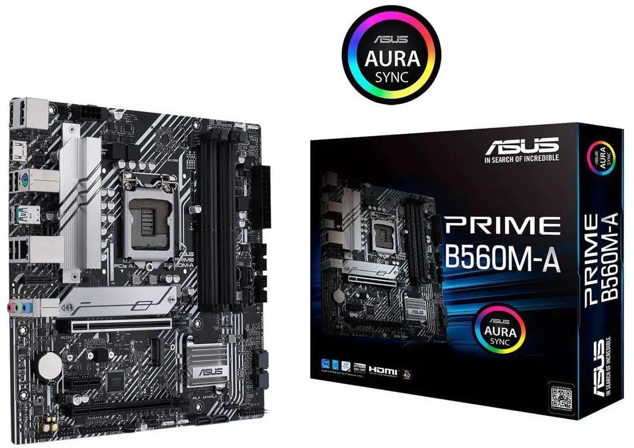 Alt view image 6 of 8 - ASUS PRIME B560M-A LGA 1200 Intel B560 SATA 6Gb/s Micro ATX Intel Motherboard