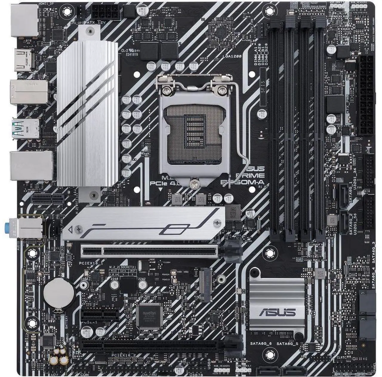 Alt view image 7 of 8 - ASUS PRIME B560M-A LGA 1200 Intel B560 SATA 6Gb/s Micro ATX Intel Motherboard