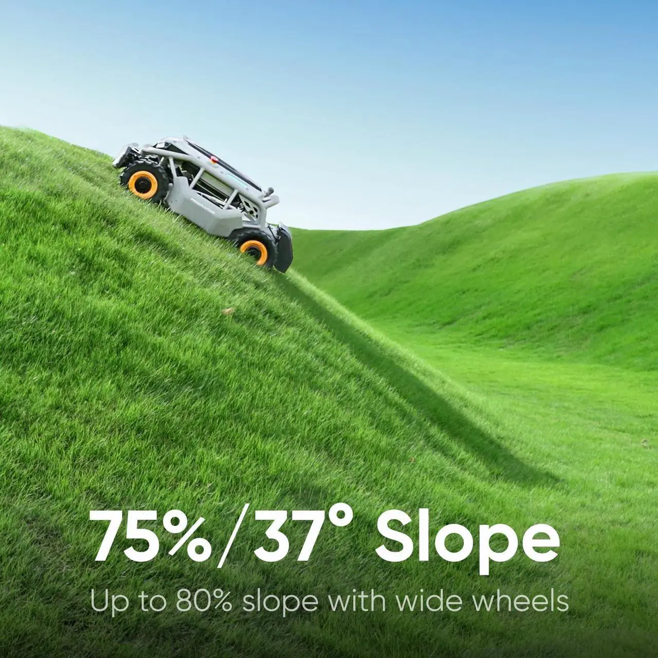 Alt view image 4 of 7 - Mowrator Remote Control Lawn Mower S1 4WD 56V18Ah, Robot Lawn Mower Multi-Functions with 1.5-4.3 Inch Cutting Height 21 Inch Real Blade, Robotic Lawn Mower for 75% Slope(37°) with Mowing 1.12 Acres