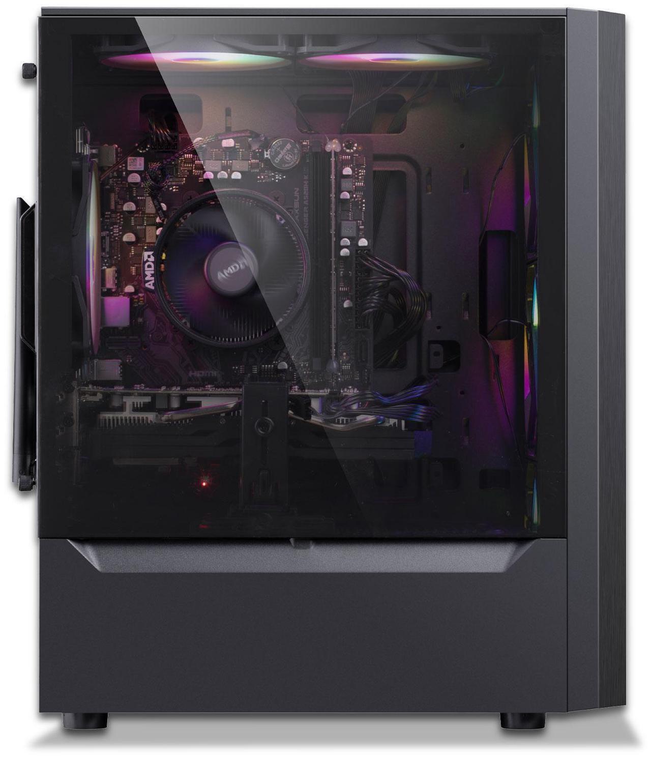 Alt view image 7 of 7 - ZER-LON Gaming PC Desktop Computer, Intel Core I5-9400F up to 3.9 GHz, GTX 1050Ti 4G, 16G DDR4 RAM, 1TB NVME SSD, WiFi 5.0, Prebuilt Gaming PC Tower Computer with RGB Fan x 4, Windows 11 Home