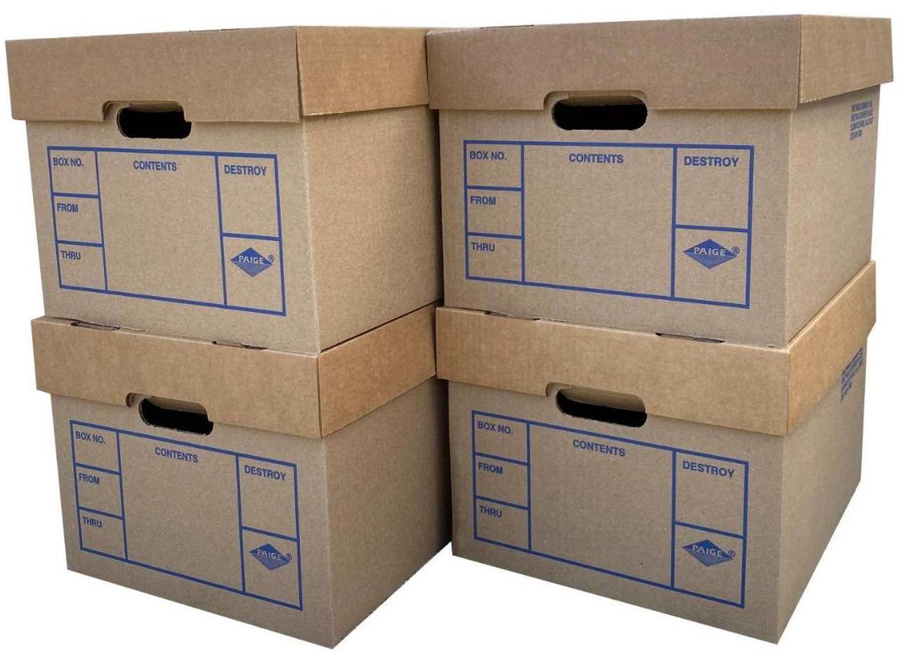 Main image of UBMOVE File Moving Boxes 200# Strength, Small, 15" x 12" x 10" , 4 Pack