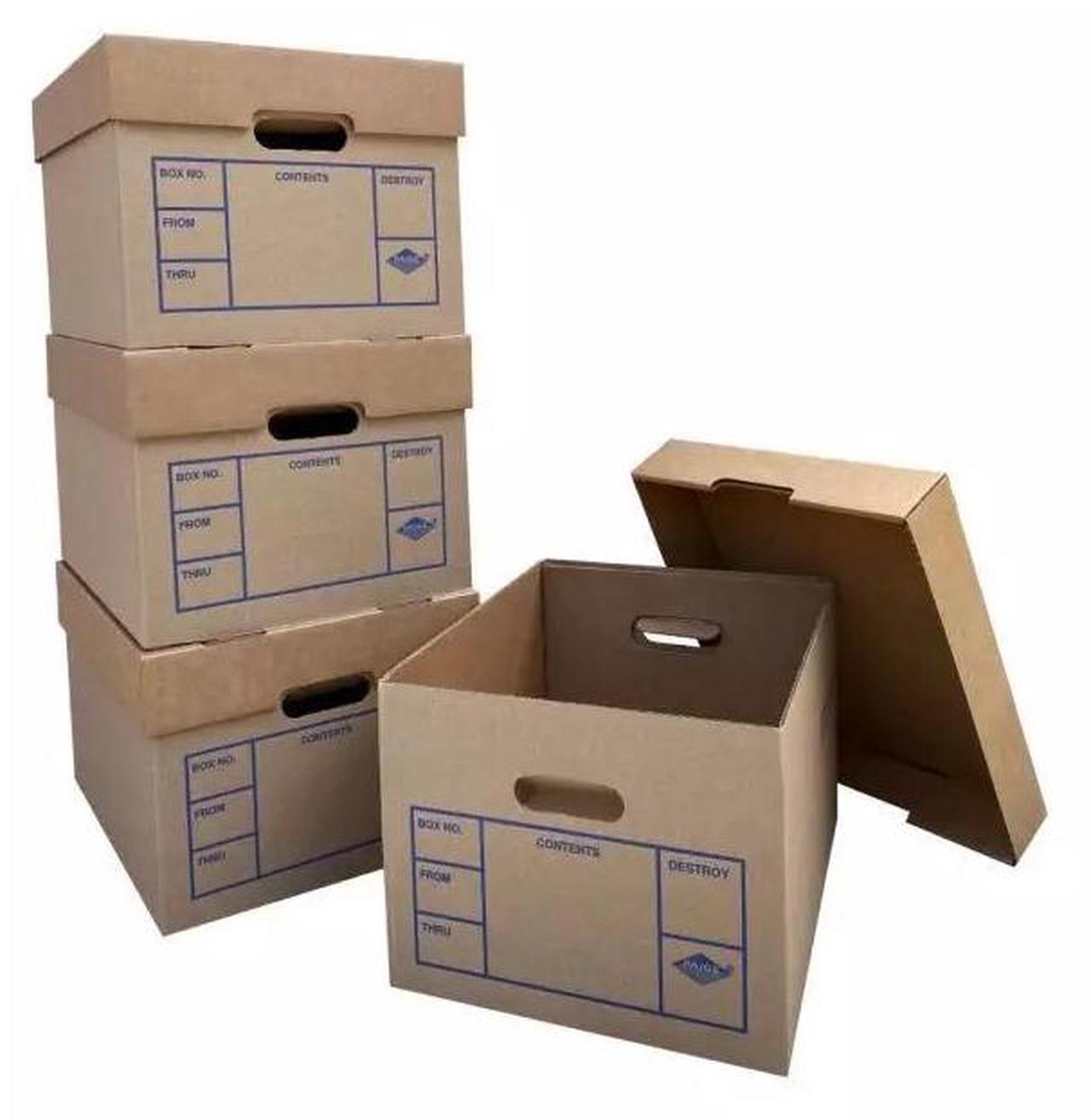 Alt view image 2 of 7 - UBMOVE File Moving Boxes 200# Strength, Small, 15" x 12" x 10" , 4 Pack