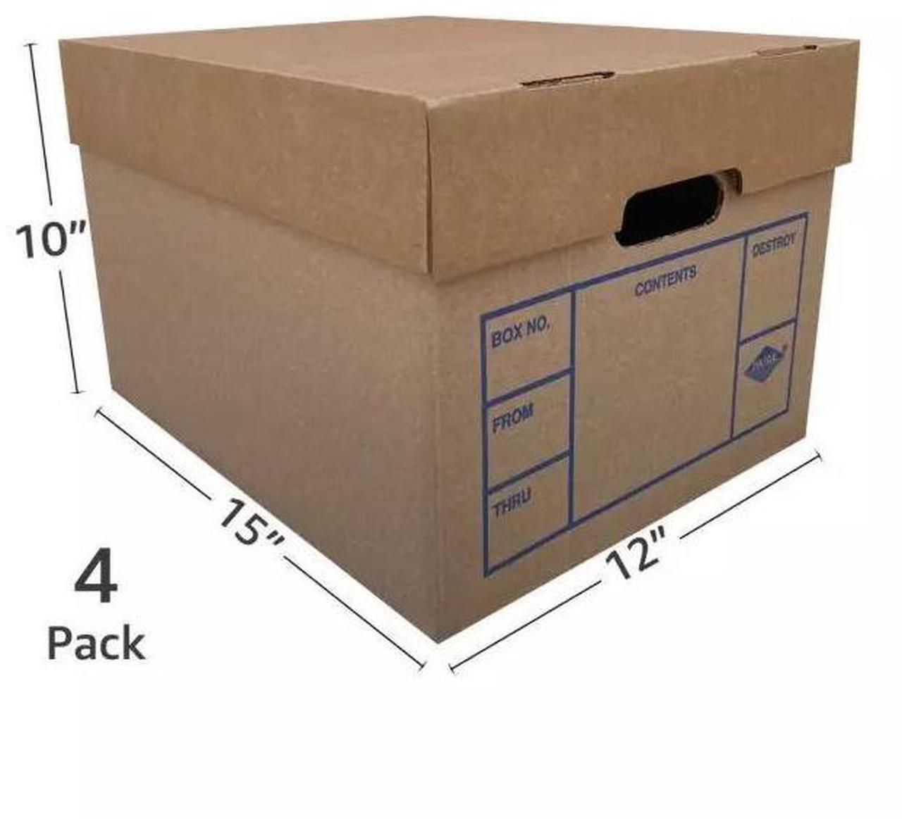 Alt view image 4 of 7 - UBMOVE File Moving Boxes 200# Strength, Small, 15" x 12" x 10" , 4 Pack