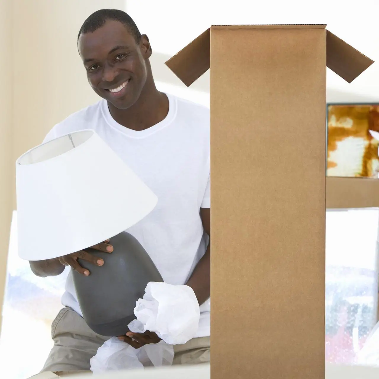 Alt view image 2 of 7 - UBMOVE Tall Lamp Moving Boxes (5 Pack) Lamp Box Size 12" x 12" x 48"