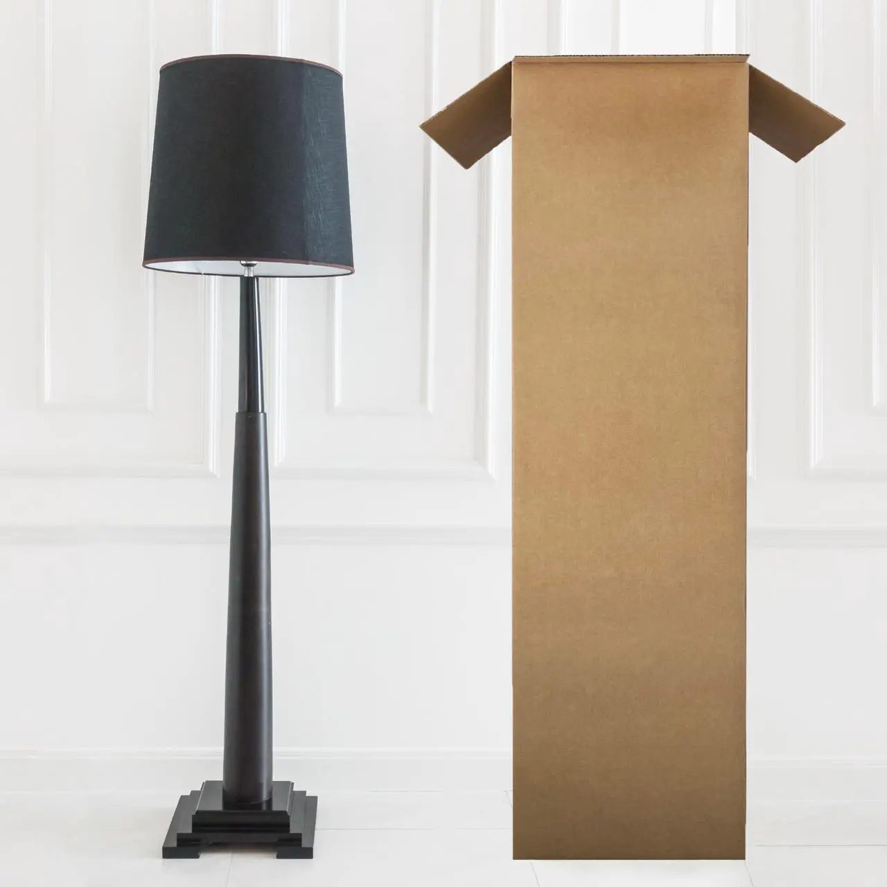 Alt view image 6 of 7 - UBMOVE Tall Lamp Moving Boxes (5 Pack) Lamp Box Size 12" x 12" x 48"