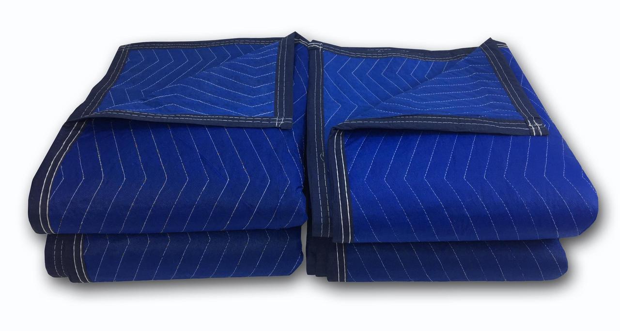 Alt view image 2 of 7 - UBMOVE Pro Economy Moving Blankets (4 Pack) 35lbs/doz 2.92lb/ea 72"x80" Blue