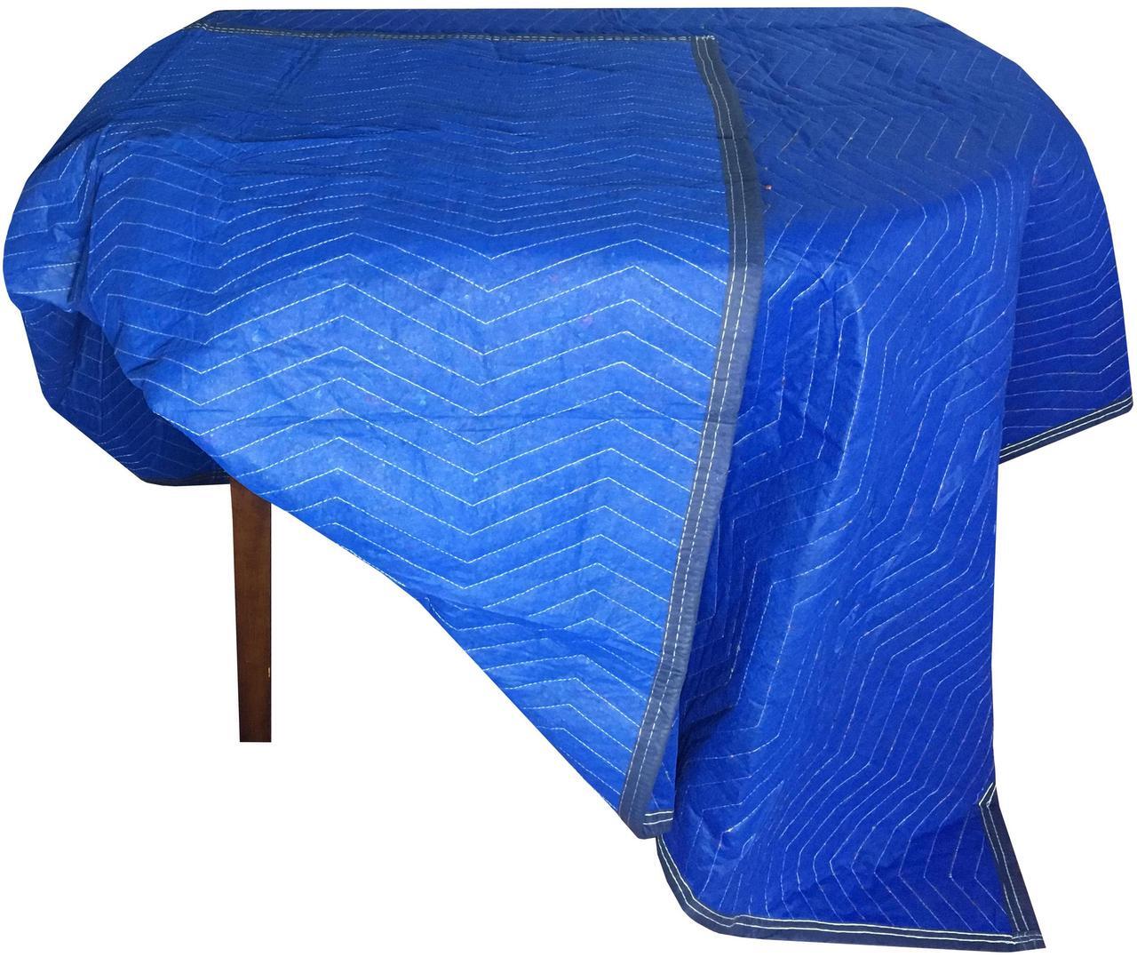 Alt view image 4 of 7 - UBMOVE Pro Economy Moving Blankets (4 Pack) 35lbs/doz 2.92lb/ea 72"x80" Blue