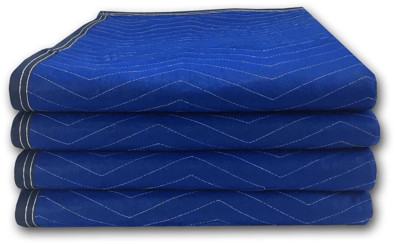 Alt view image 6 of 7 - UBMOVE Pro Economy Moving Blankets (4 Pack) 35lbs/doz 2.92lb/ea 72"x80" Blue