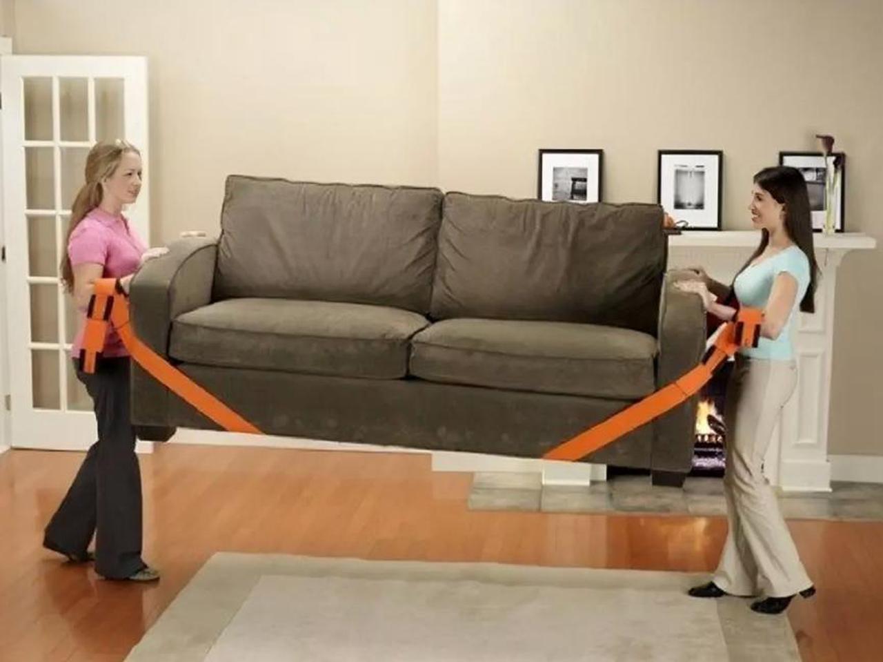 Alt view image 3 of 3 - Moving Shoulder straps to Lift and Move Heavy Items (1 Pack)