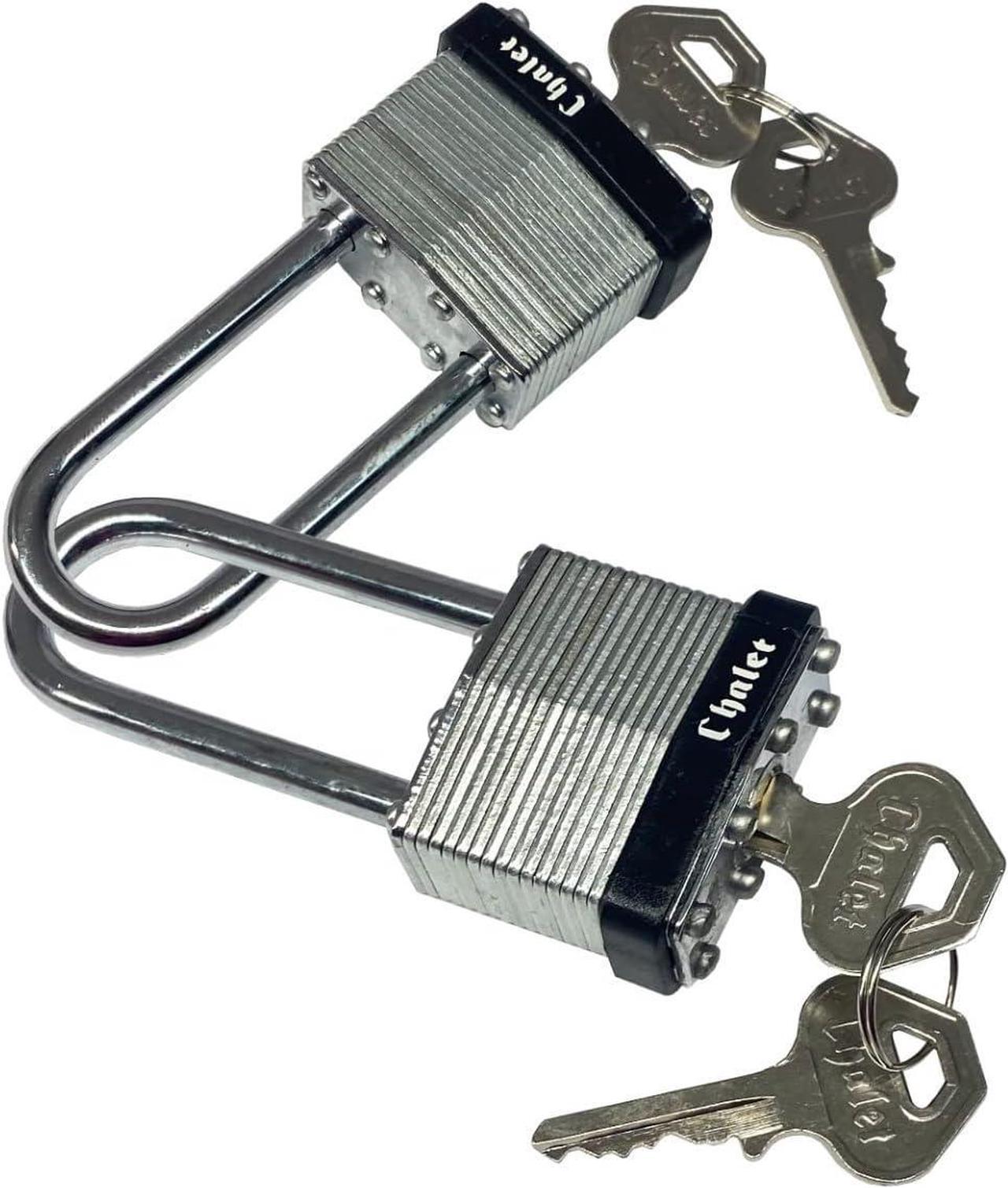 Alt view image 6 of 7 - UBMOVE Padlock 1-1/2" (2 Pack) Long Shank