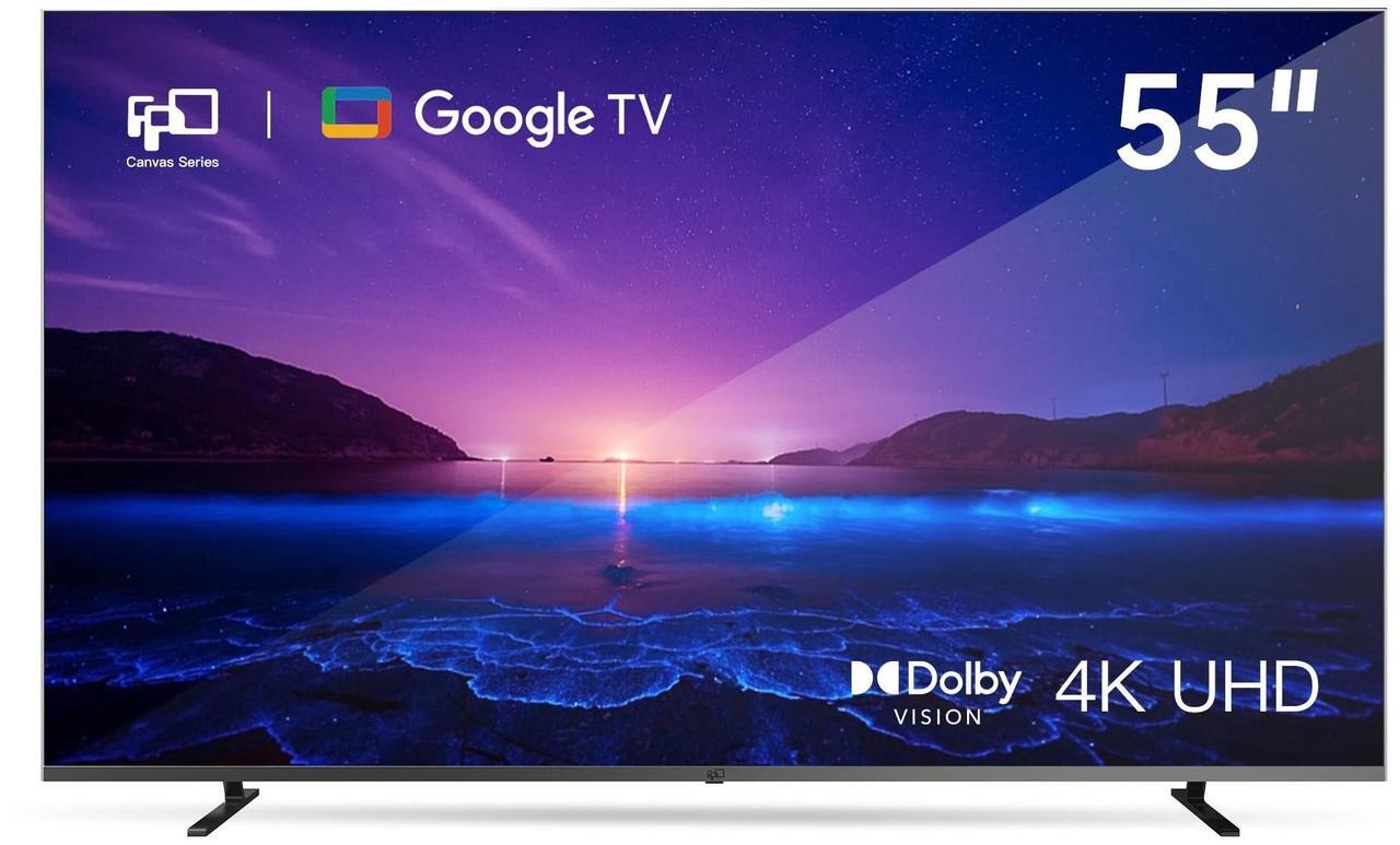 Main image of FPD 55-inch Smart TV Google TV 4K UHD with Google Play and Google Cast Built-in, HDR 10, Dolby Vision Dolby Atmos, MEMC, Voice Remote, Stream Live TV(Canvas-Series, CG55-C1, 2024 Model)