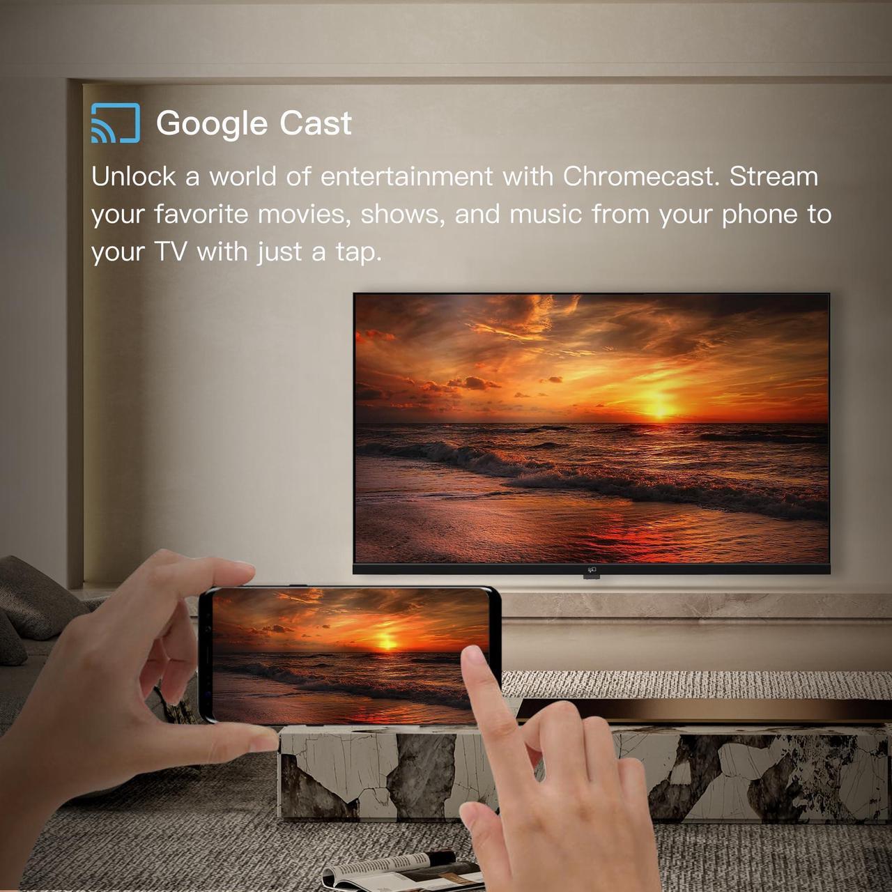 Alt view image 5 of 7 - FPD 55-inch Smart TV Google TV 4K UHD with Google Play and Google Cast Built-in, HDR 10, Dolby Vision Dolby Atmos, MEMC, Voice Remote, Stream Live TV(Canvas-Series, CG55-C1, 2024 Model)