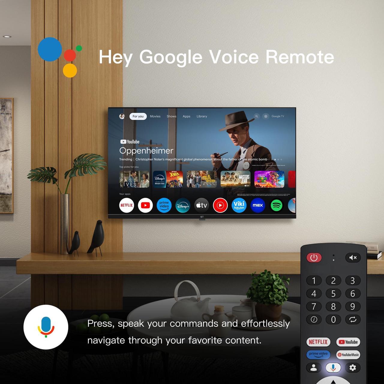 Alt view image 6 of 7 - FPD 40-inch Smart TV, 1080p Google TV with Google Play Built-in Google Cast, HDR 10, Dolby Audio, Voice Remote, Full HD Flat Screen Television (Palette-Series, CG40-P3, 2024)