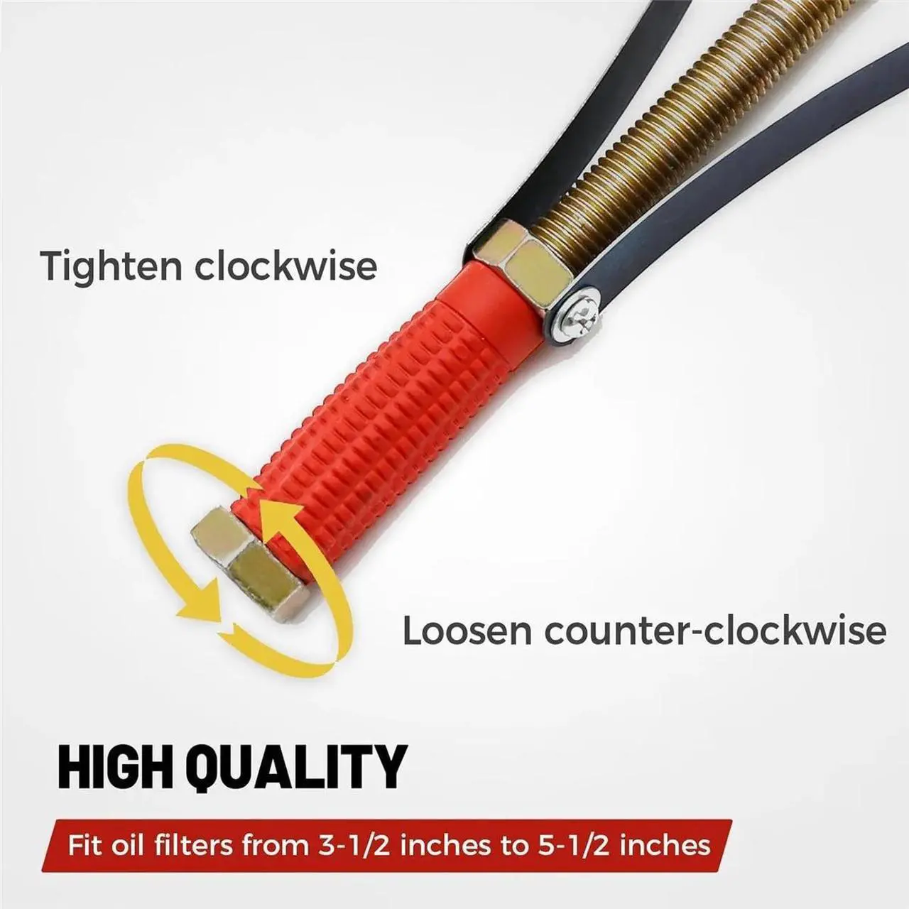 Alt view image 7 of 7 - JFEYV Heavy Duty Oil Filter Wrenches, Adjustable Oil Filter Wrench Removal Tool, Strap Wrench for Larger Size Oil Filters, Truck, Tractor, Excavators, Adjustable Strap 9-15cm Diameter (Large)