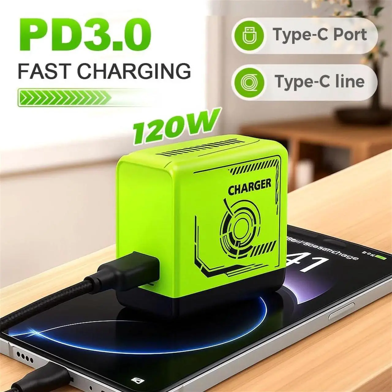 Alt view image 3 of 7 - 2-in-1 GaN 120w Fast Charger, 2025 Upgraded Scalable Retractable 120w Fast Charger Module, All in 1 Foldable Charging Adapter Wall Plug for Phone, Tablet, Laptops