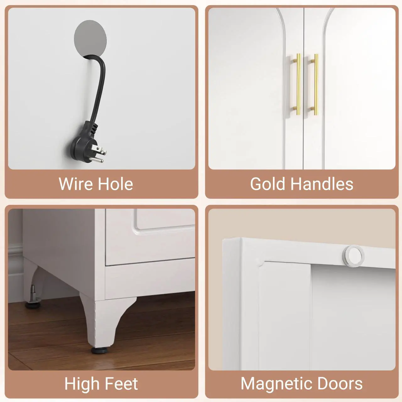 Alt view image 6 of 7 - Polup Narrow Bathroom Storage Cabinet, 75" Tall Freestanding Slim Cabinet for Small Spaces, Skinny Metal Storage Cabinets with Doors and Shelves for Living Room, Kitchen, White, Assembly Required