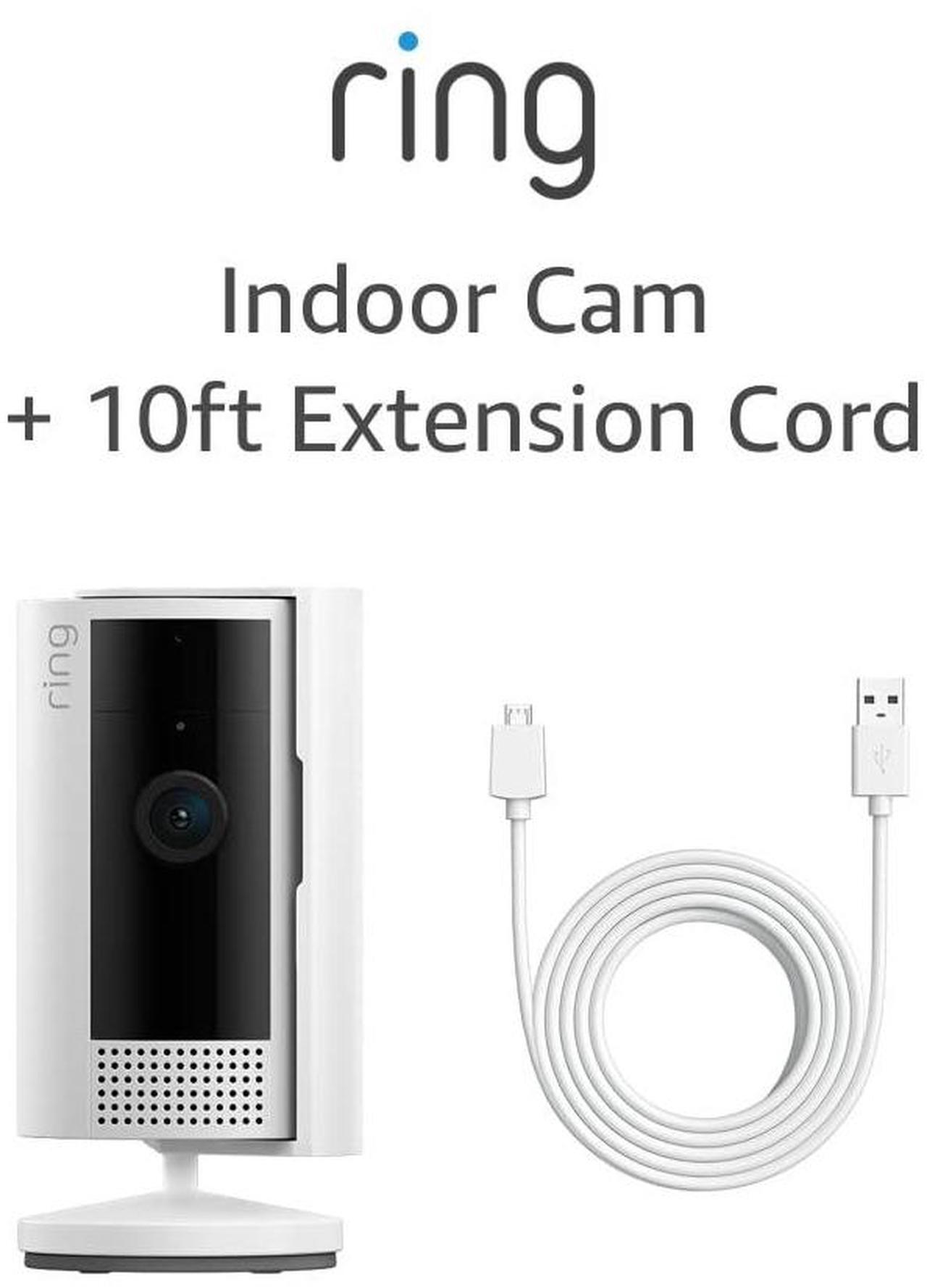 Main image of All-new Ring Indoor Cam (2nd Gen), White with 10 ft. USB-A to Micro USB Power Cable