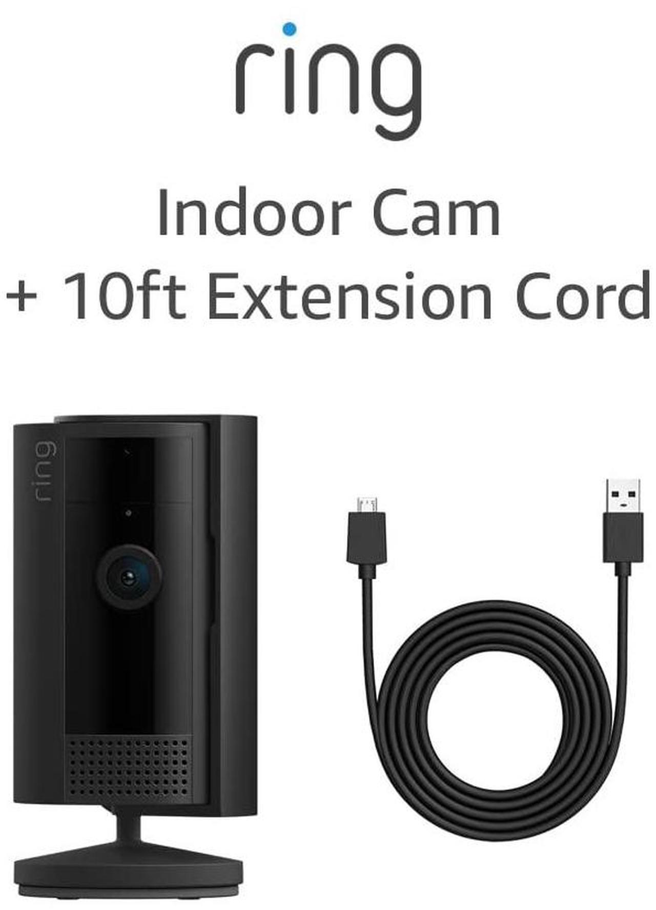 Main image of All-new Ring Indoor Cam (2nd Gen), Black with 10 ft. USB-A to Micro USB Power Cable