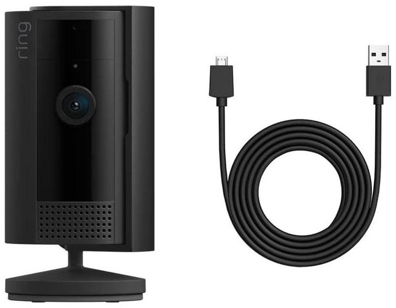 Alt view image 2 of 6 - All-new Ring Indoor Cam (2nd Gen), Black with 10 ft. USB-A to Micro USB Power Cable